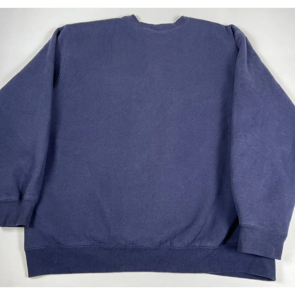 Carhartt Men Large Blue J154 Loose Fit Midweight Crewneck Logo Sweatshirt - Picture 2 of 6